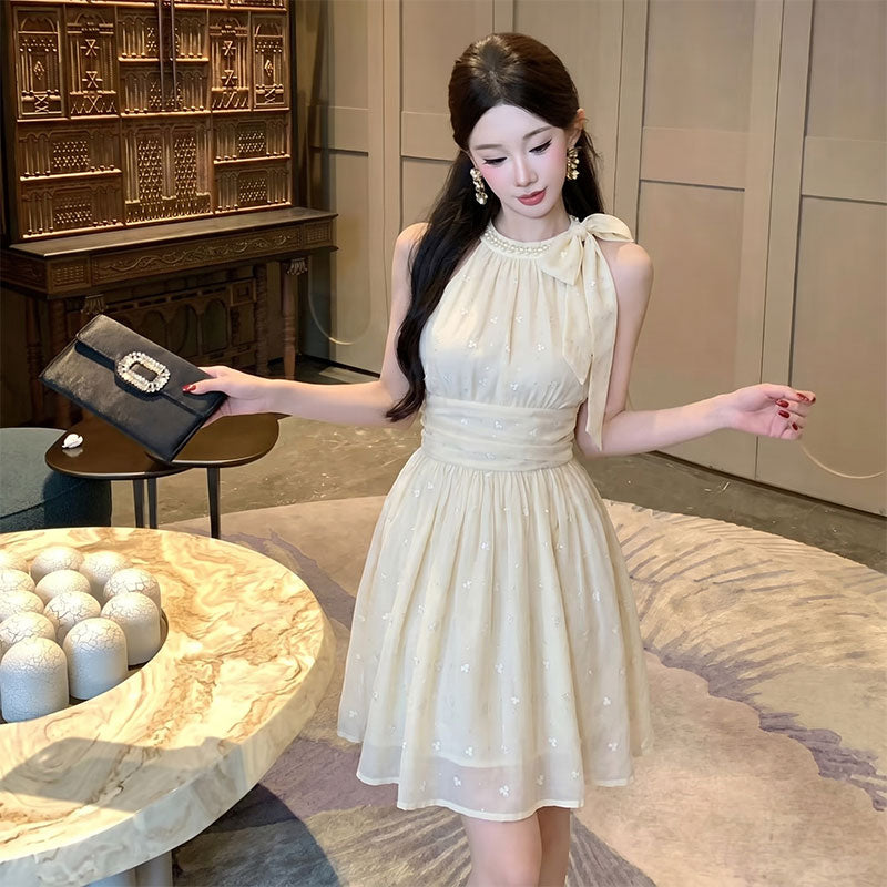 Amour Pearl-Embellished Ruched Dress