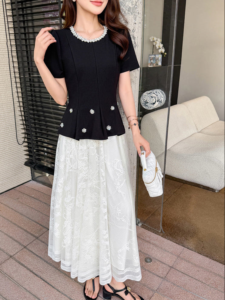 Coquette Pearl & Lace Co-ord