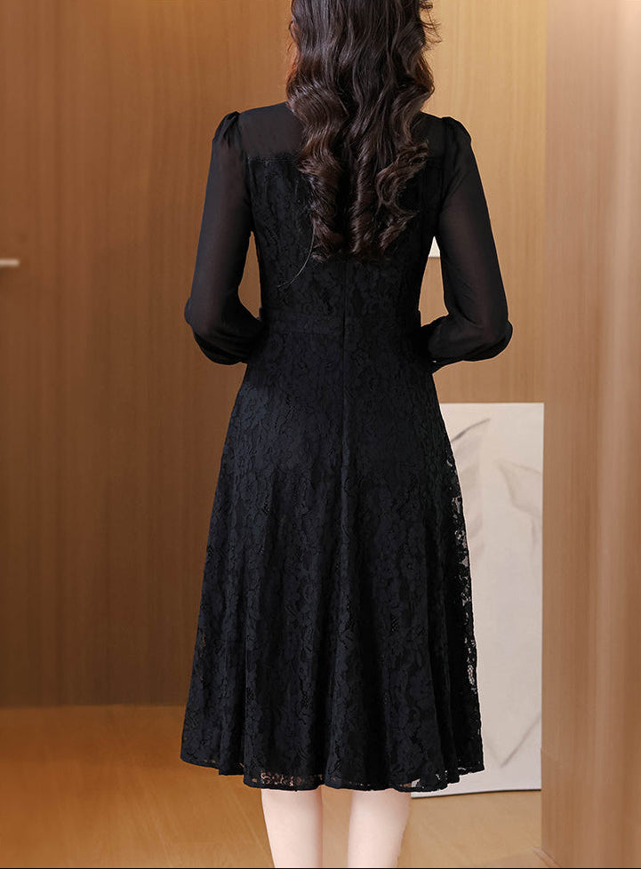 Seraphina Victorian-Inspired Mesh & Lace Dress