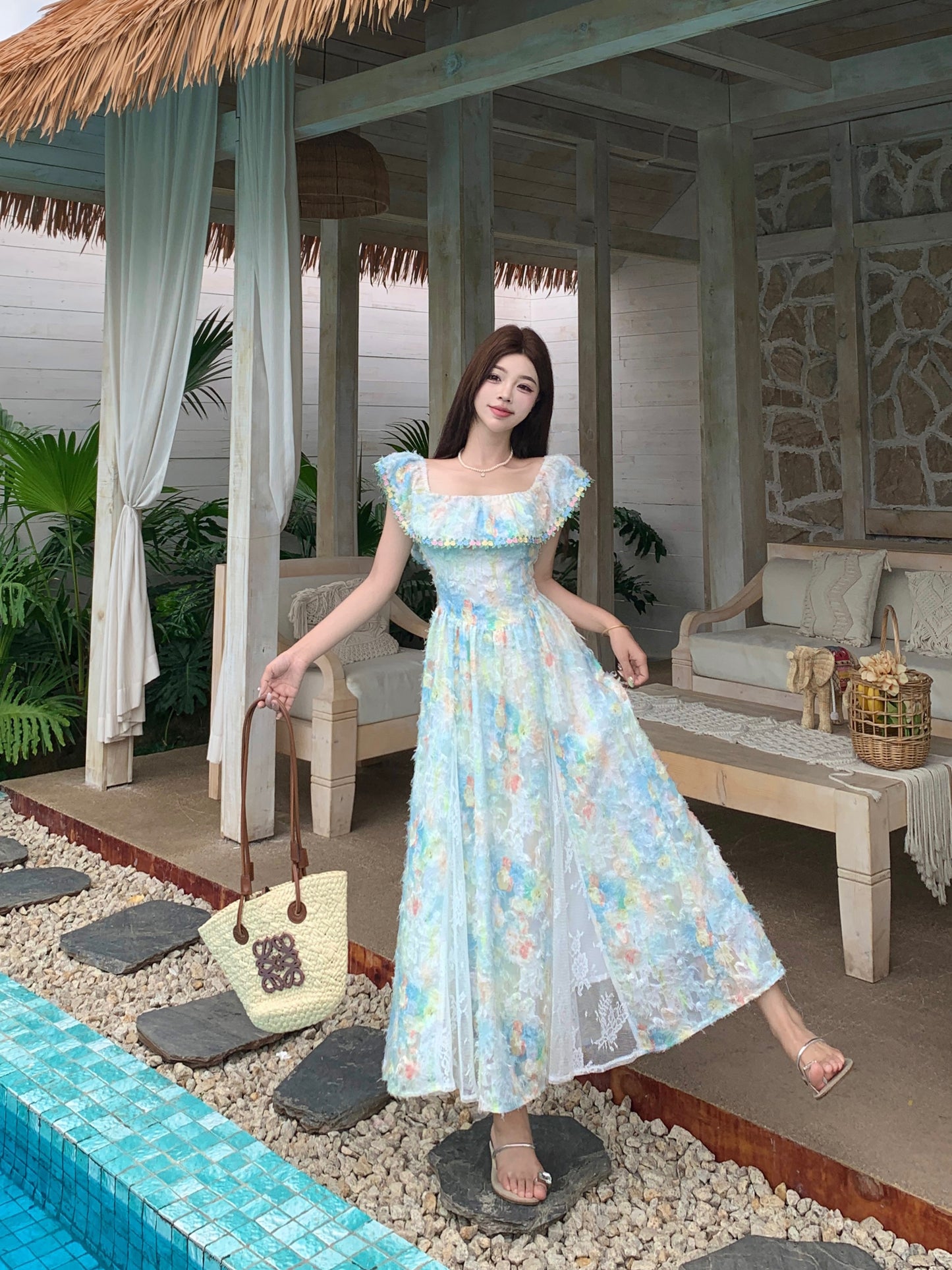 Off-Shoulder Pastle Sundress