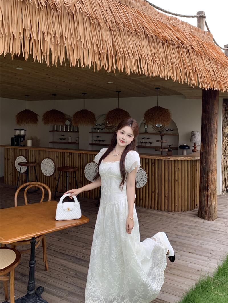 The Fleur Lace Tied Maxi Dress