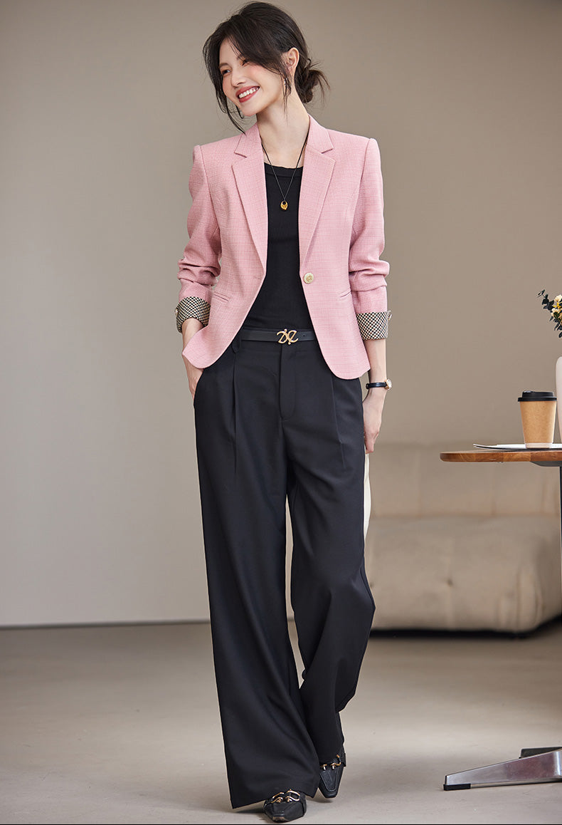 The Metro Contrast-Cuff Blazer