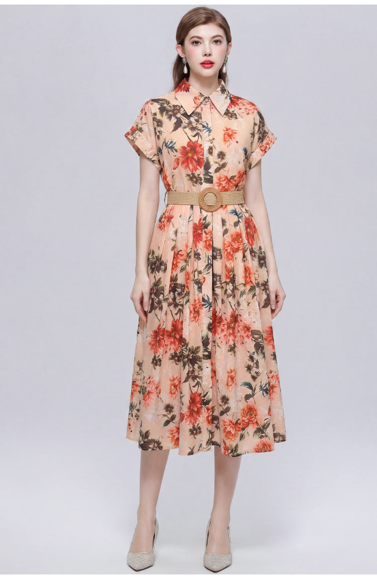 Tuscan Sun Floral Midi Dress