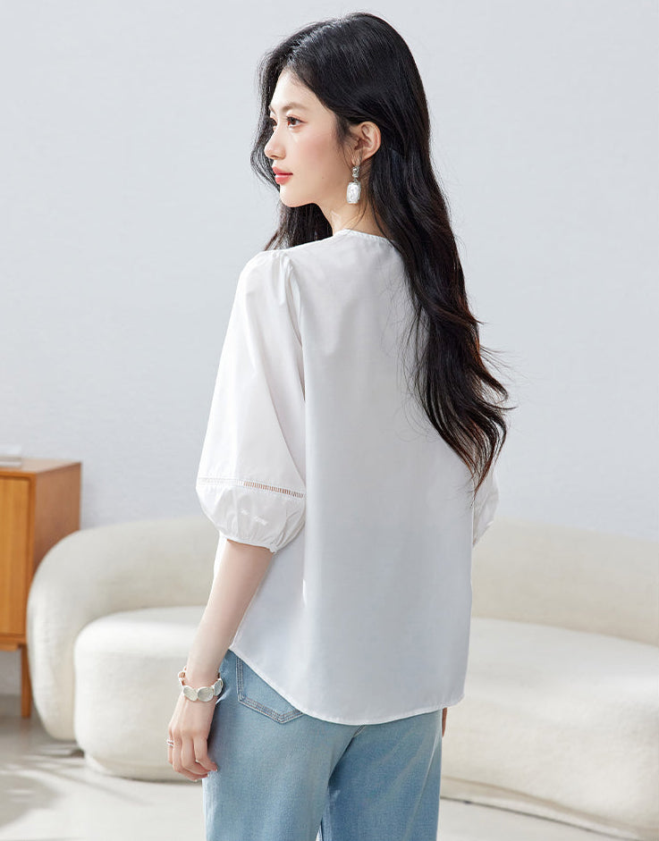 Sun-Drenched Meadow Lace Blouse
