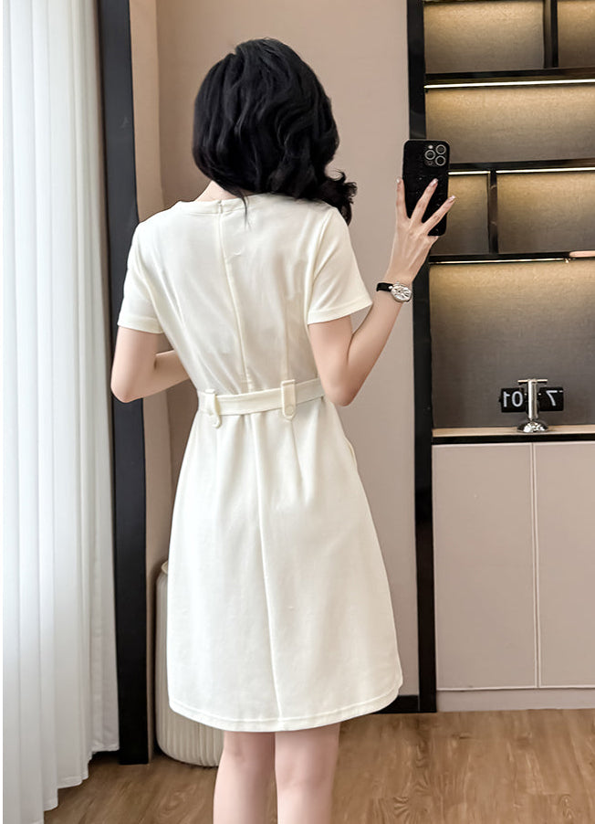 Audrey A-Line Belted Midi Dress