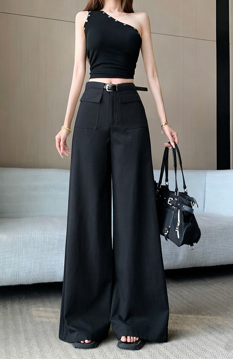 High-Waist Korean Style-Wide-Leg Pants For Women