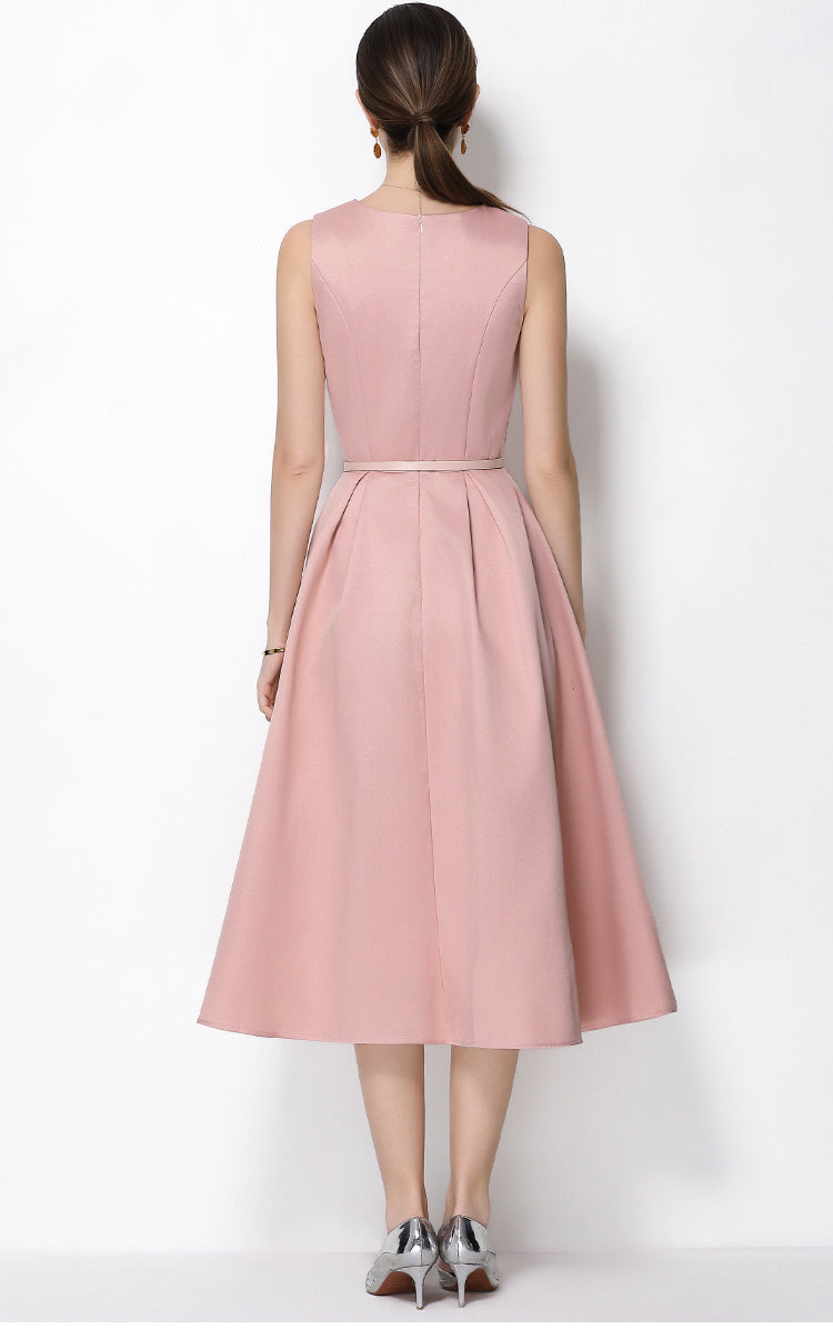Elena Sleeveless Button-Down in Rose Pink Quartz