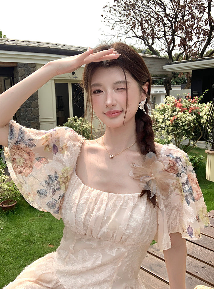 Heritage Floral Border Print Gown