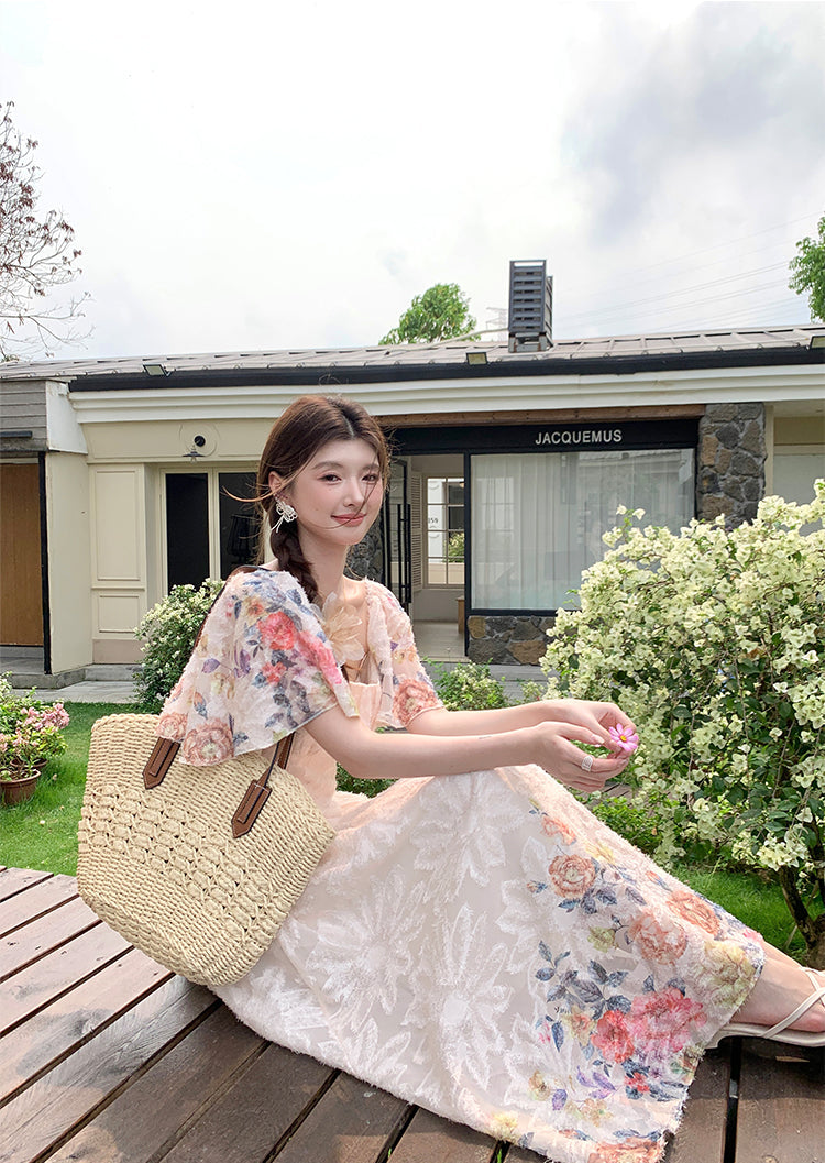 Heritage Floral Border Print Gown