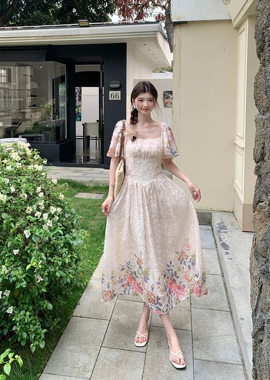 Heritage Floral Border Print Gown