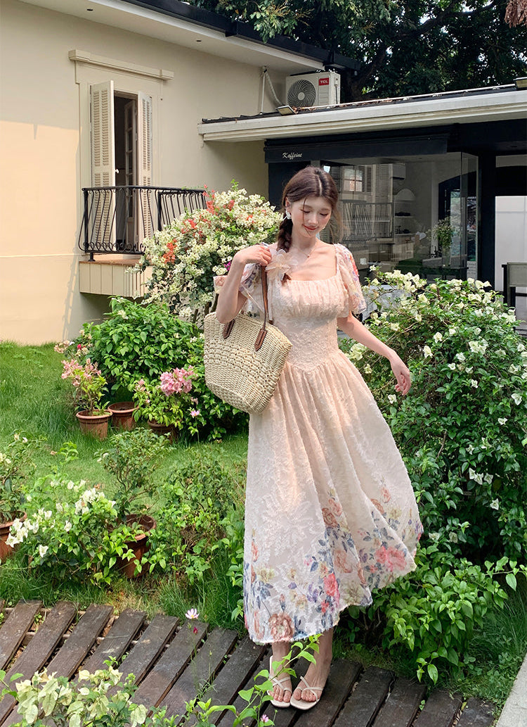 Heritage Floral Border Print Gown
