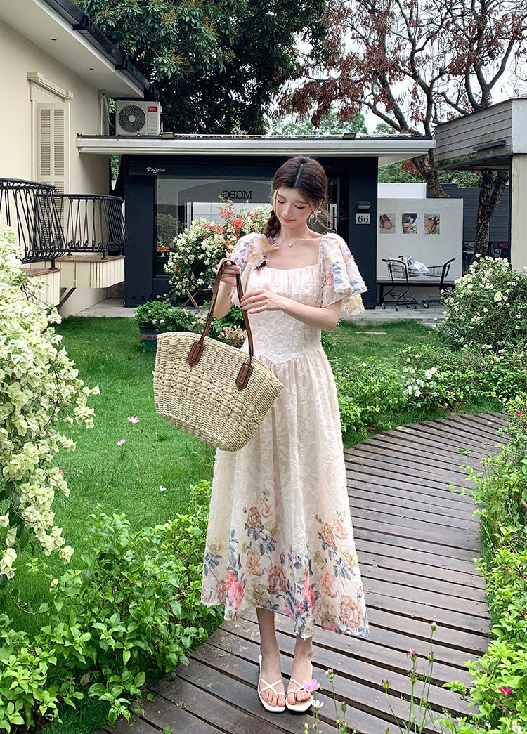 Heritage Floral Border Print Gown