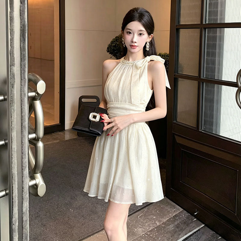 Amour Pearl-Embellished Ruched Dress