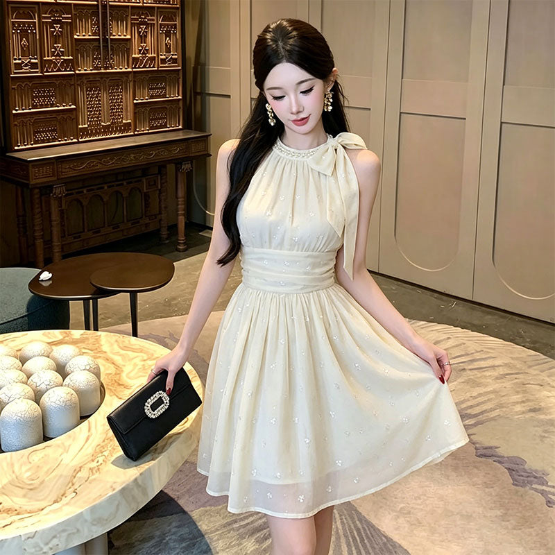 Amour Pearl-Embellished Ruched Dress
