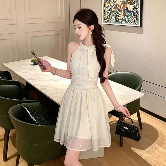 Amour Pearl-Embellished Ruched Dress
