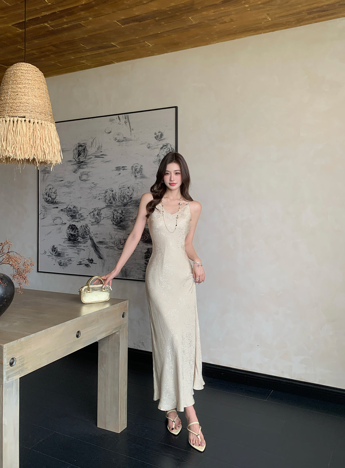 The Verona Jacquard Maxi Dress