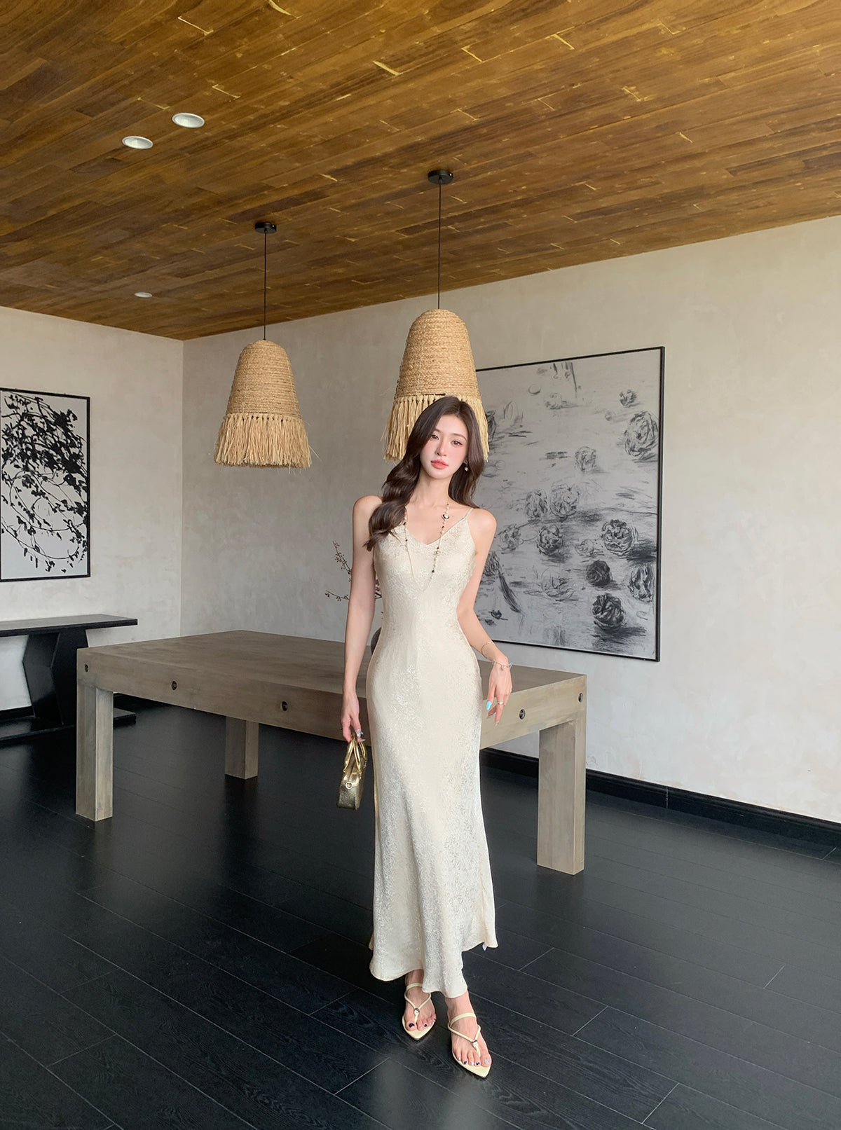 The Verona Jacquard Maxi Dress