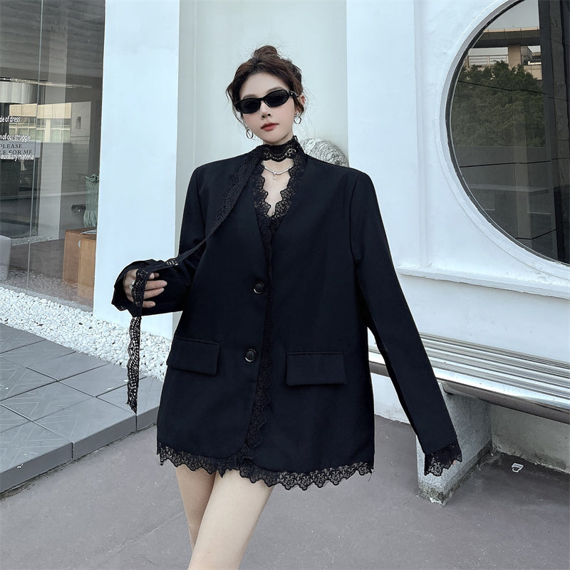 Ethereal Gothic Oversize Blazer