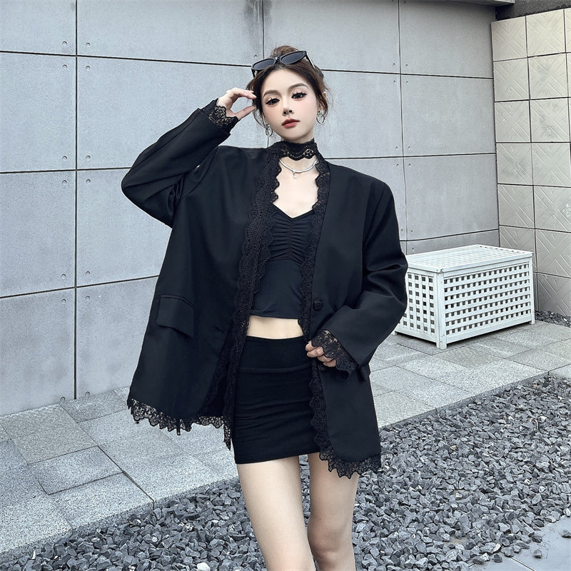 Ethereal Gothic Oversize Blazer