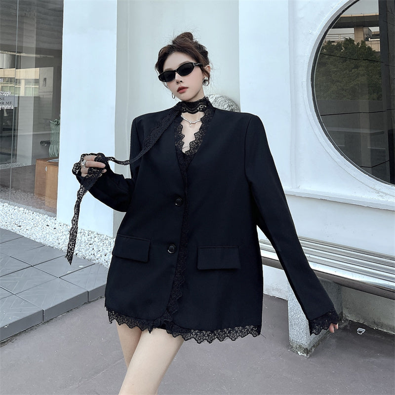 Ethereal Gothic Oversize Blazer