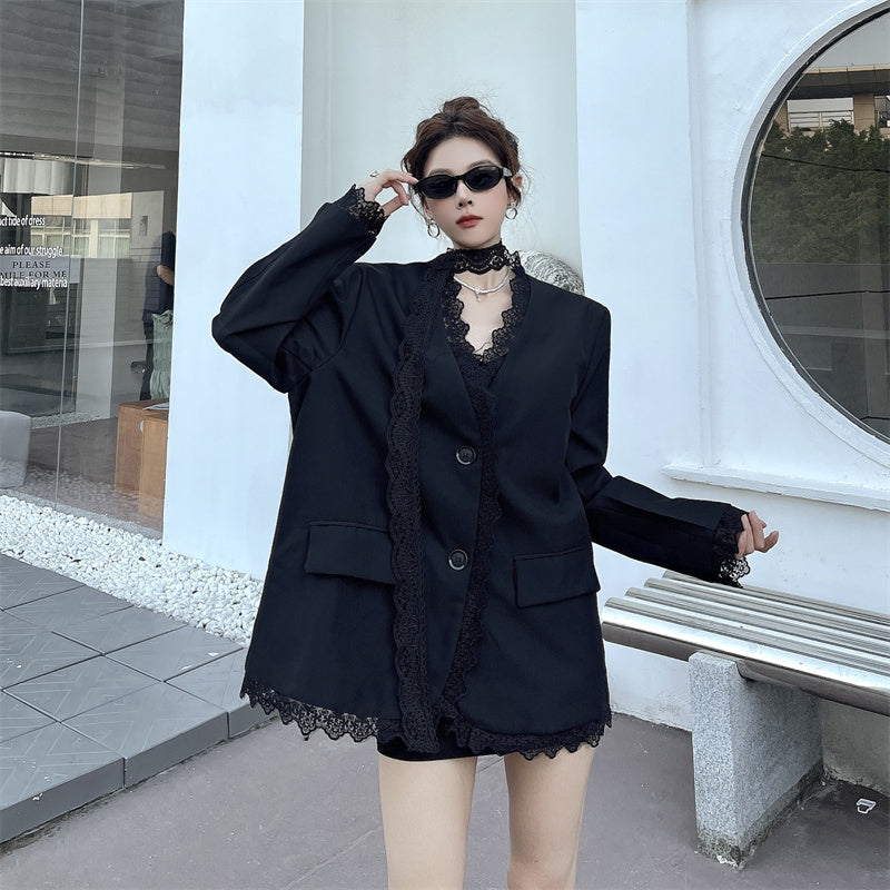 Ethereal Gothic Oversize Blazer