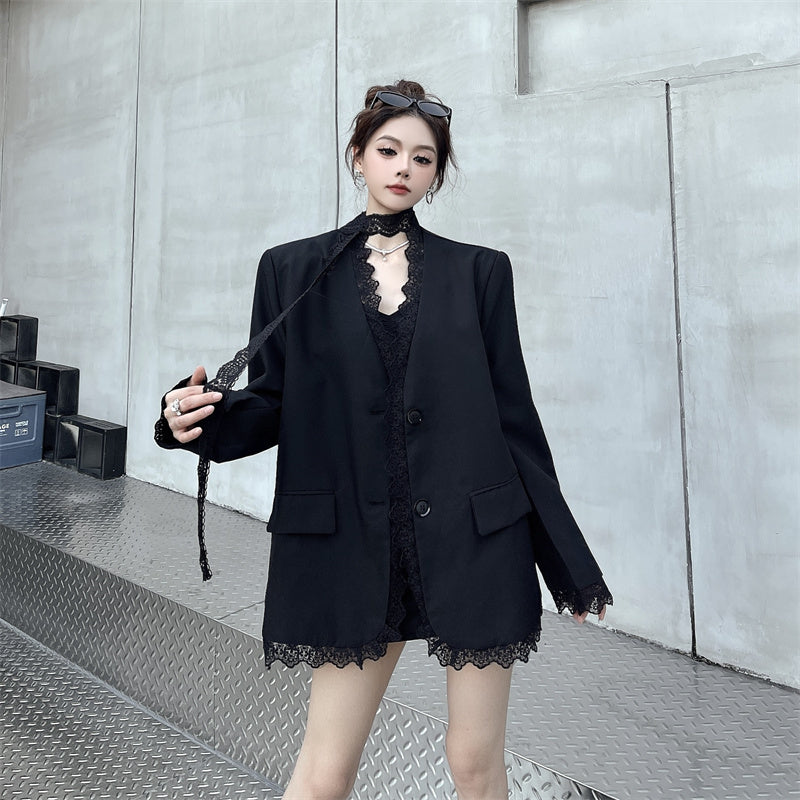 Ethereal Gothic Oversize Blazer