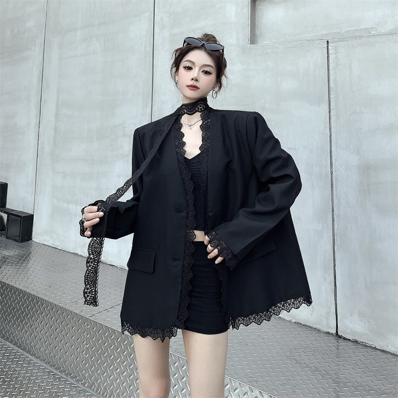 Ethereal Gothic Oversize Blazer