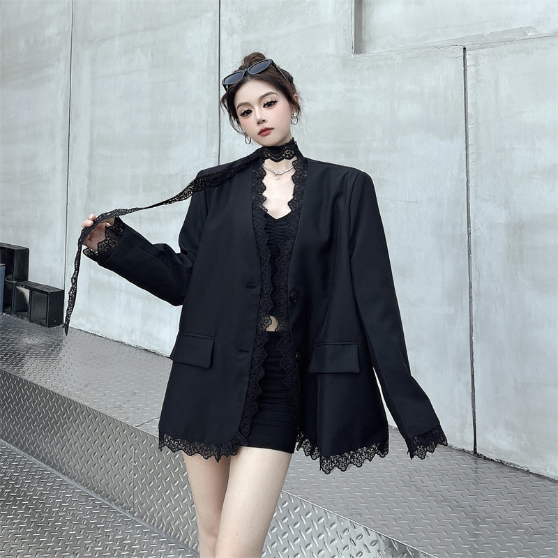 Ethereal Gothic Oversize Blazer