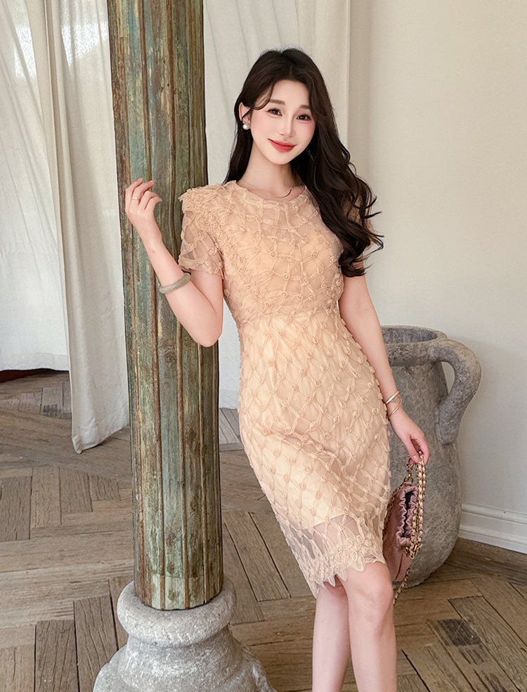 Valerie Embroidered Sheath Dress