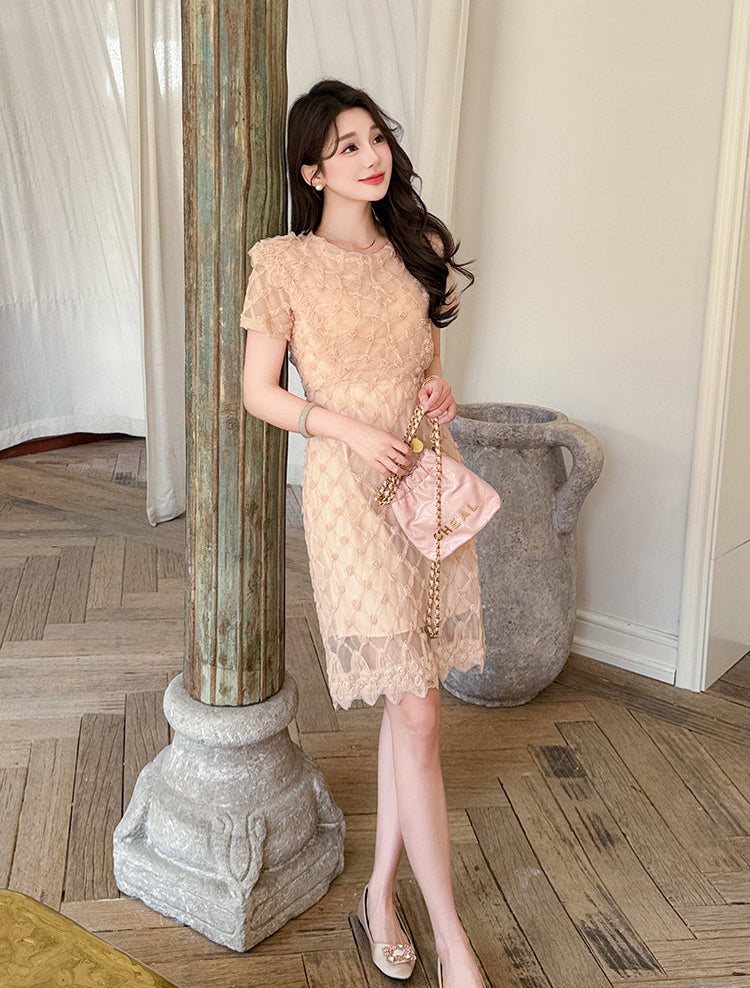 Valerie Embroidered Sheath Dress