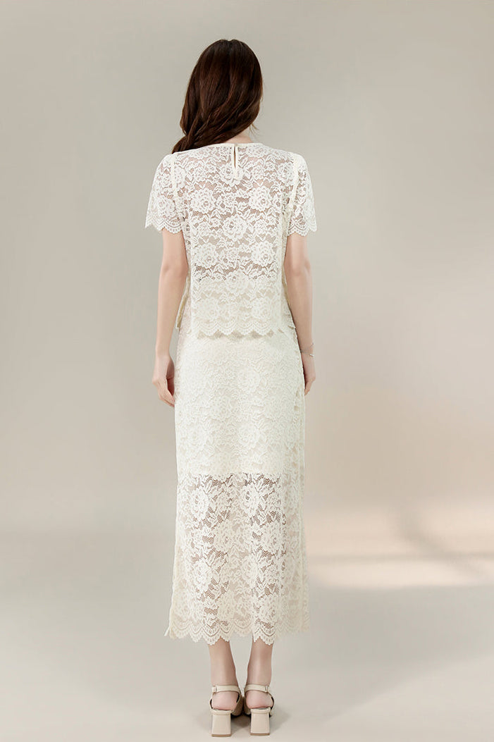 Clara Illusion Lace Midi Set