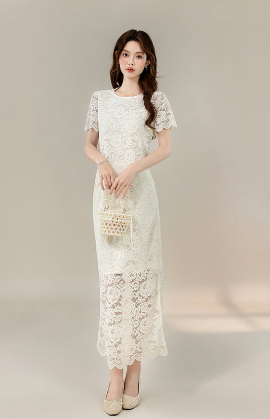 Clara Illusion Lace Midi Set