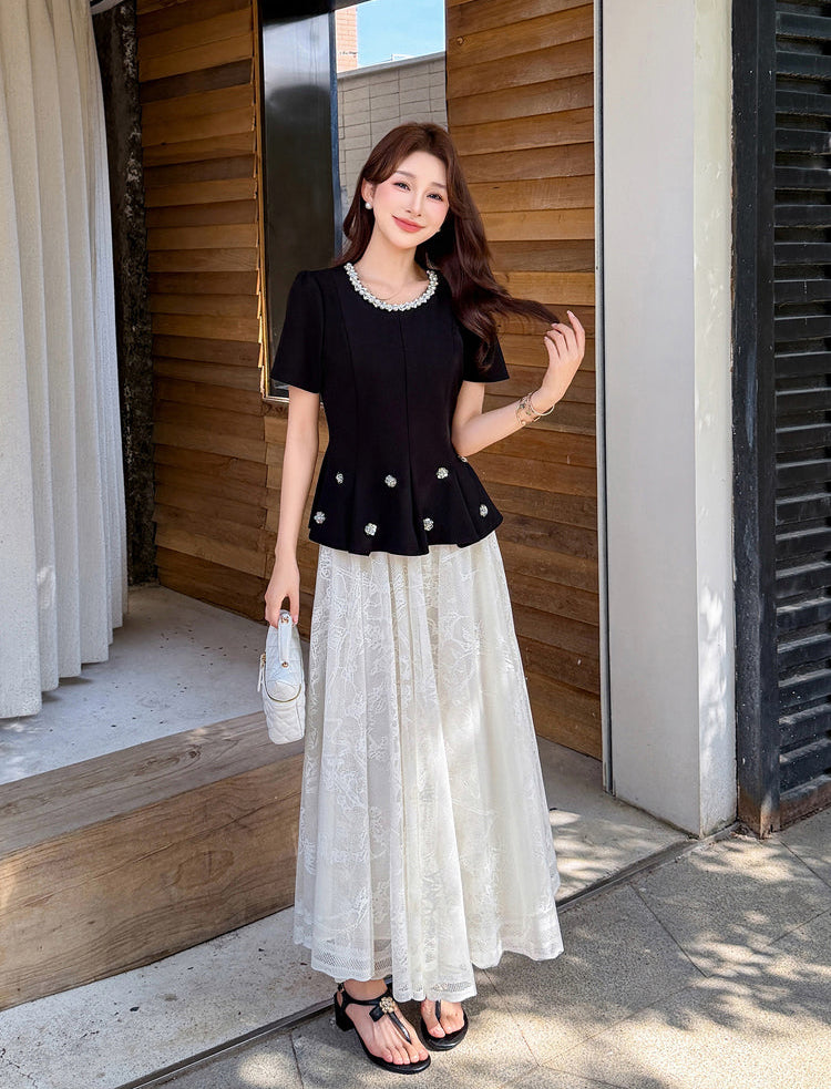 Coquette Pearl & Lace Co-ord