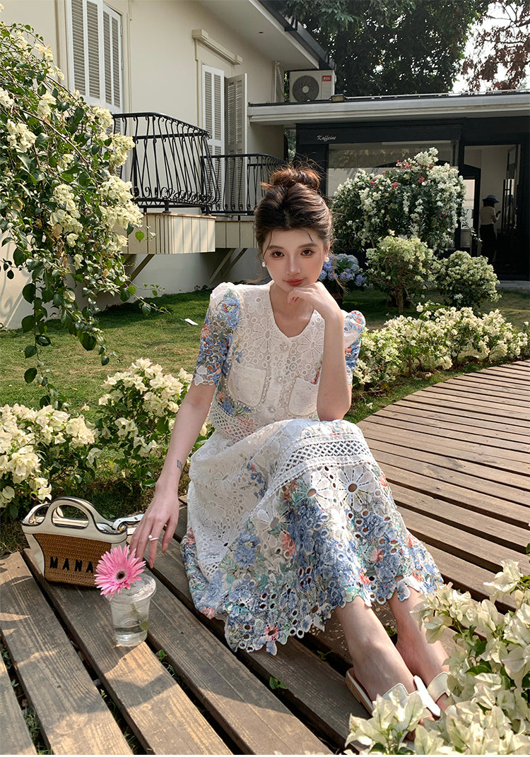 Primrose Embroidered Guipure Lace Two-Piece