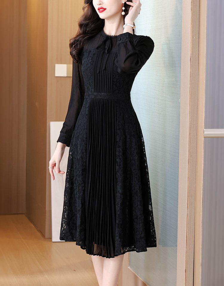 Seraphina Victorian-Inspired Mesh & Lace Dress