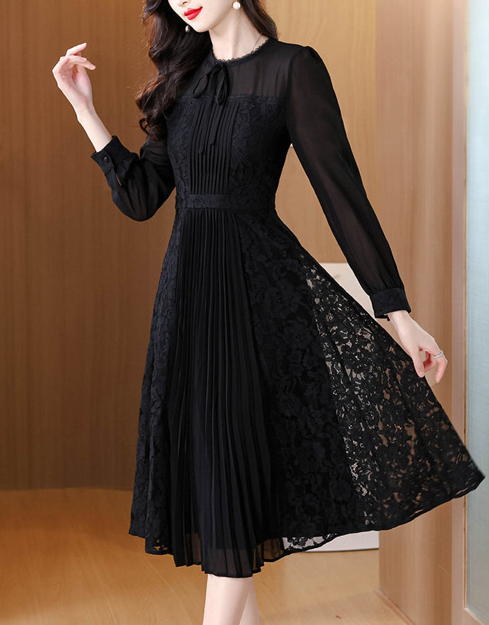 Seraphina Victorian-Inspired Mesh & Lace Dress