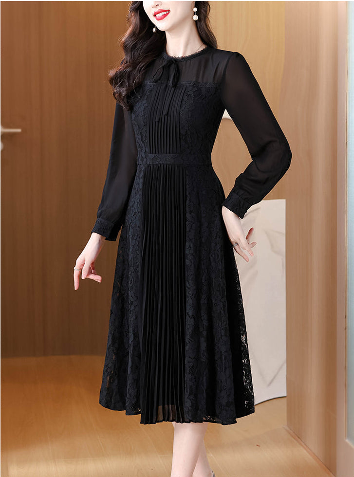 Seraphina Victorian-Inspired Mesh & Lace Dress