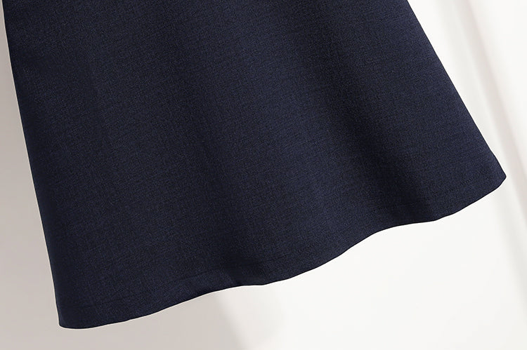 French Vintage Square Neck Bow- Knot Mini Dress