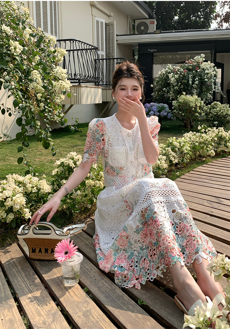 Primrose Embroidered Guipure Lace Two-Piece