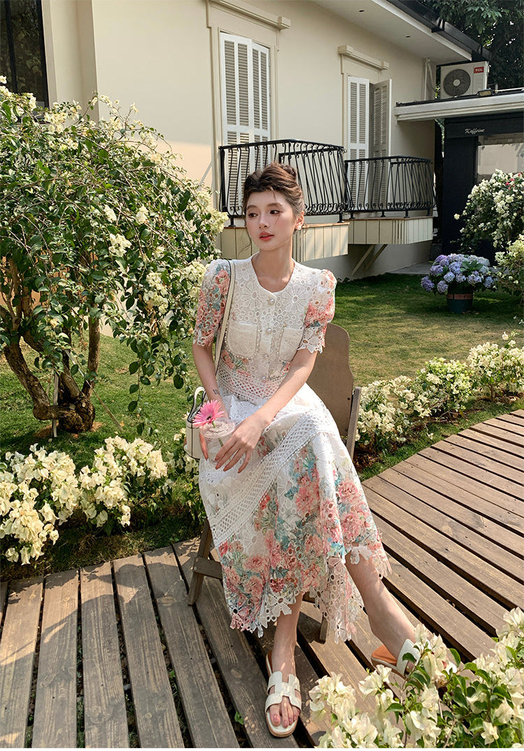 Primrose Embroidered Guipure Lace Two-Piece