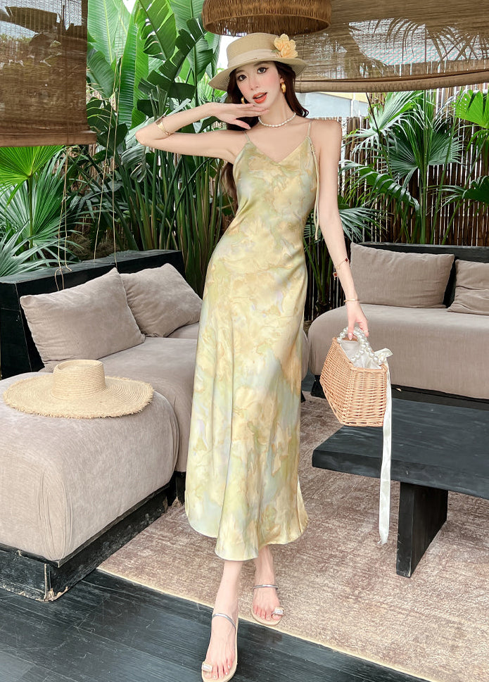 Floral Abstract Slip Dress