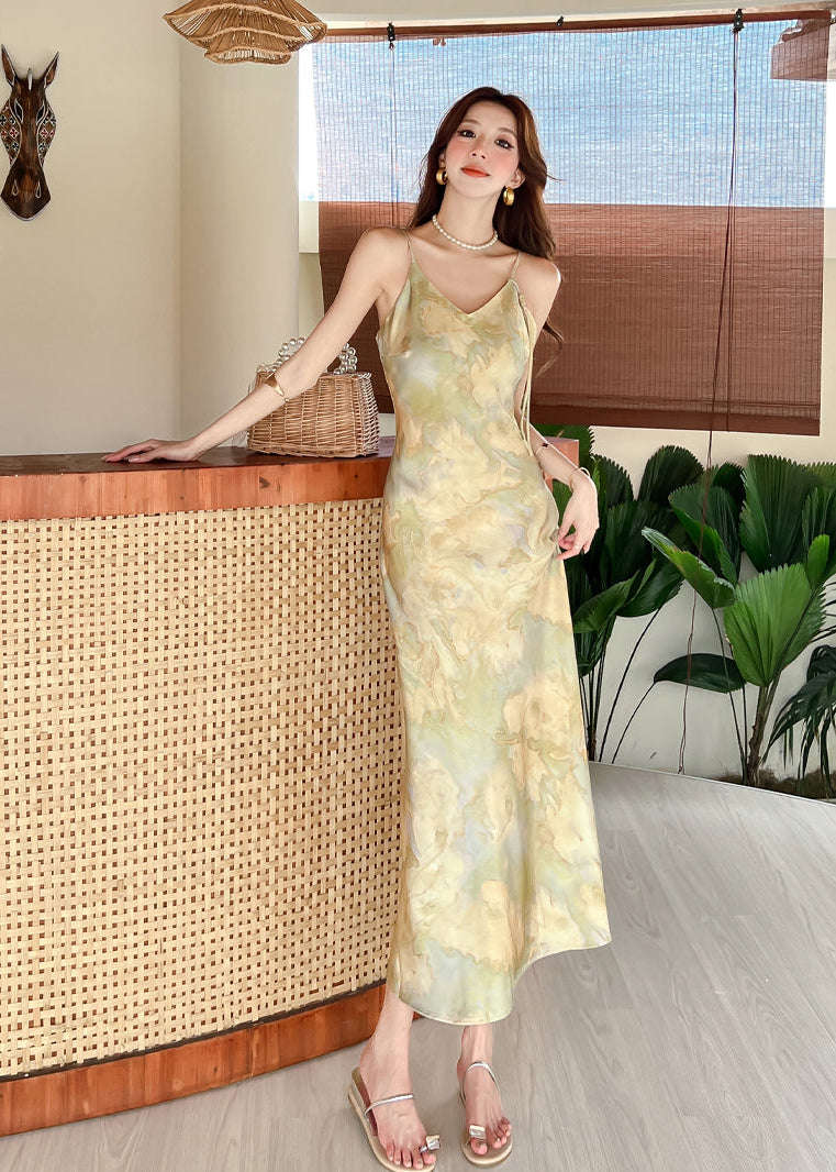 Floral Abstract Slip Dress