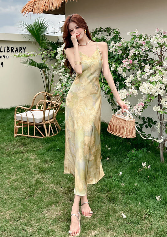 Floral Abstract Slip Dress