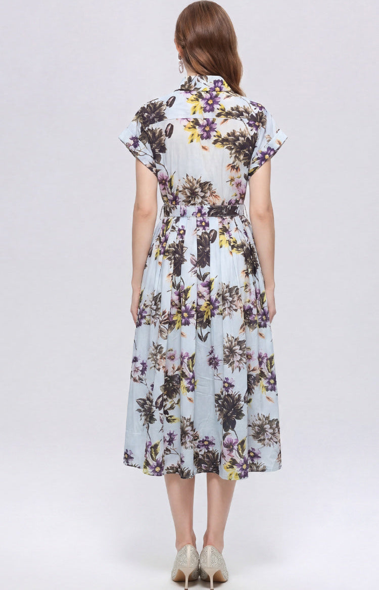 Lavender Breeze Floral Midi