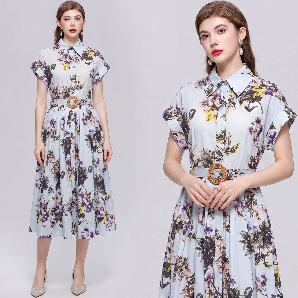 Lavender Breeze Floral Midi