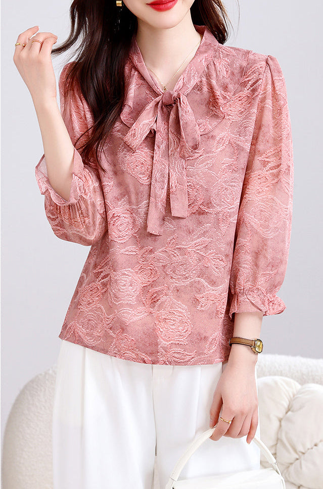 Enchanted Garden Bow-Tie Floral Top