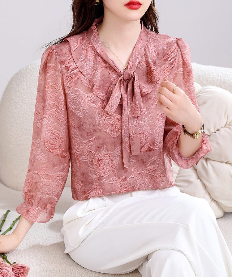 Enchanted Garden Bow-Tie Floral Top