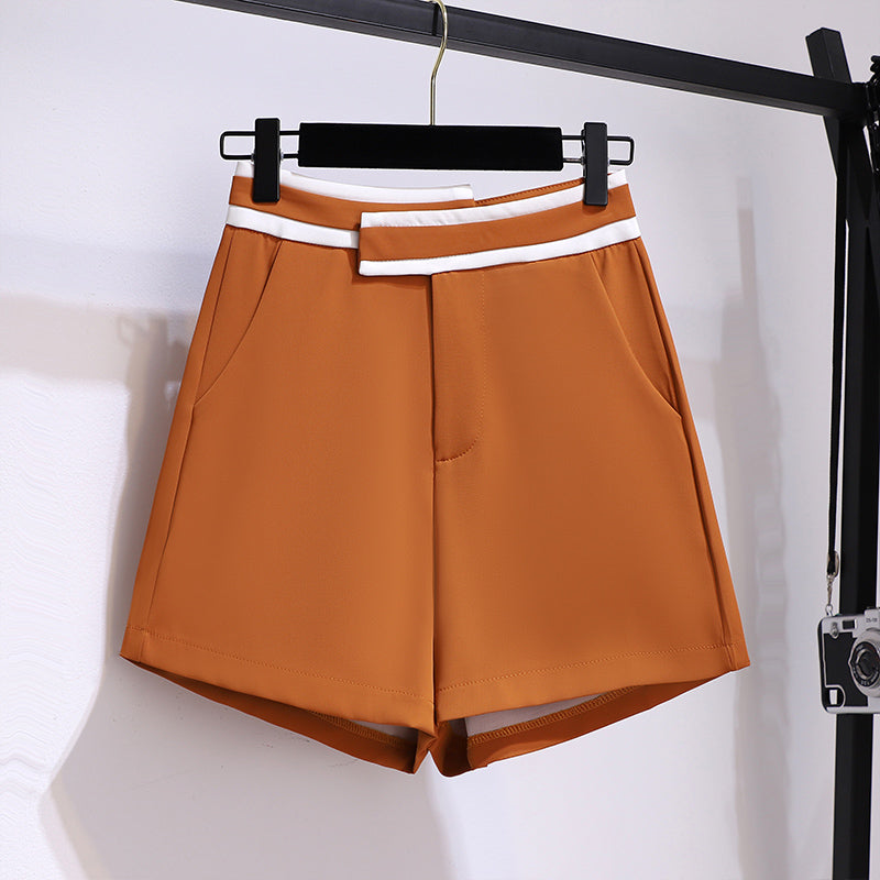 French Chic Ruffled Puff Sleeve Two-Piece Shorts Set