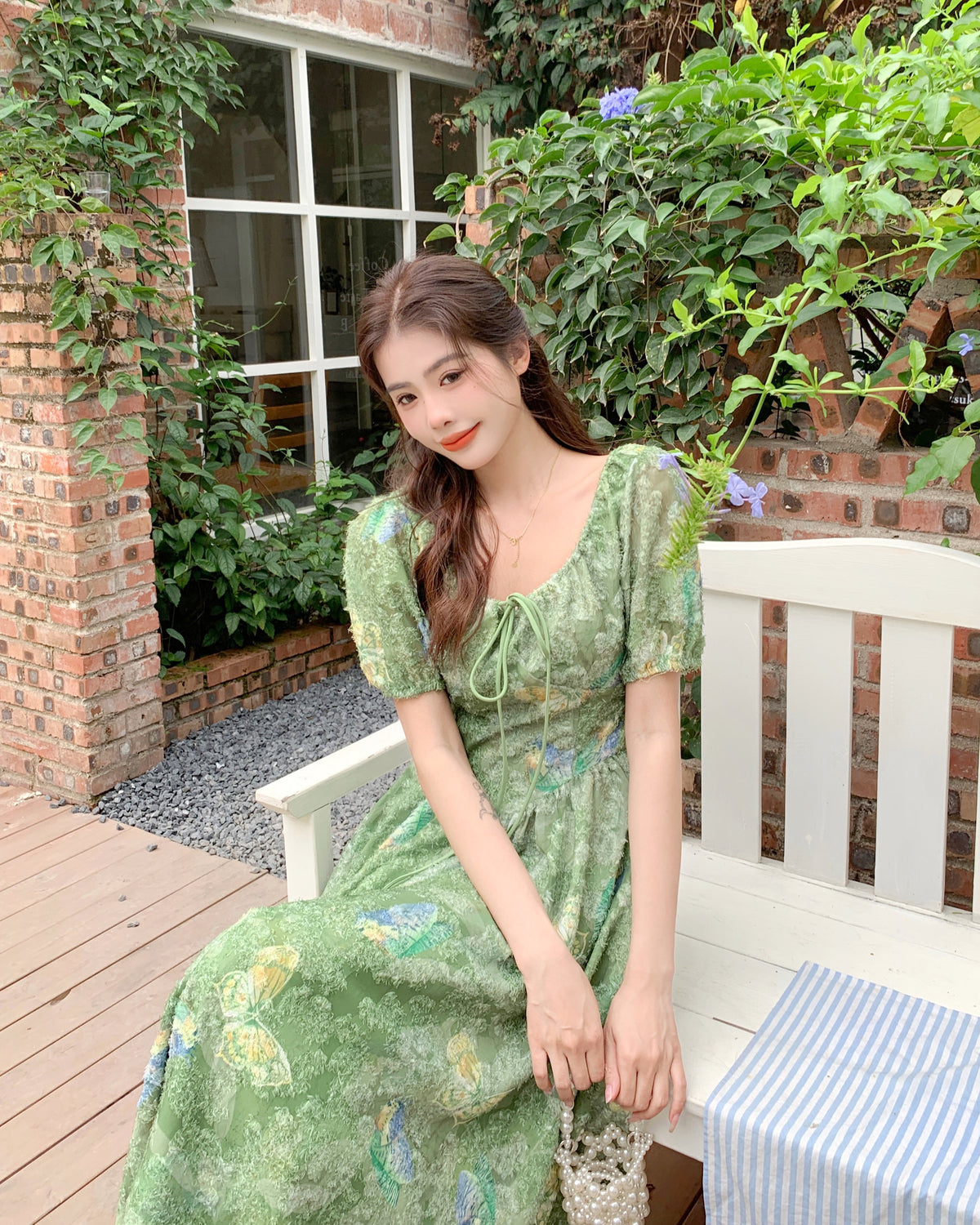 French Countryside Puff Sleeve Midi