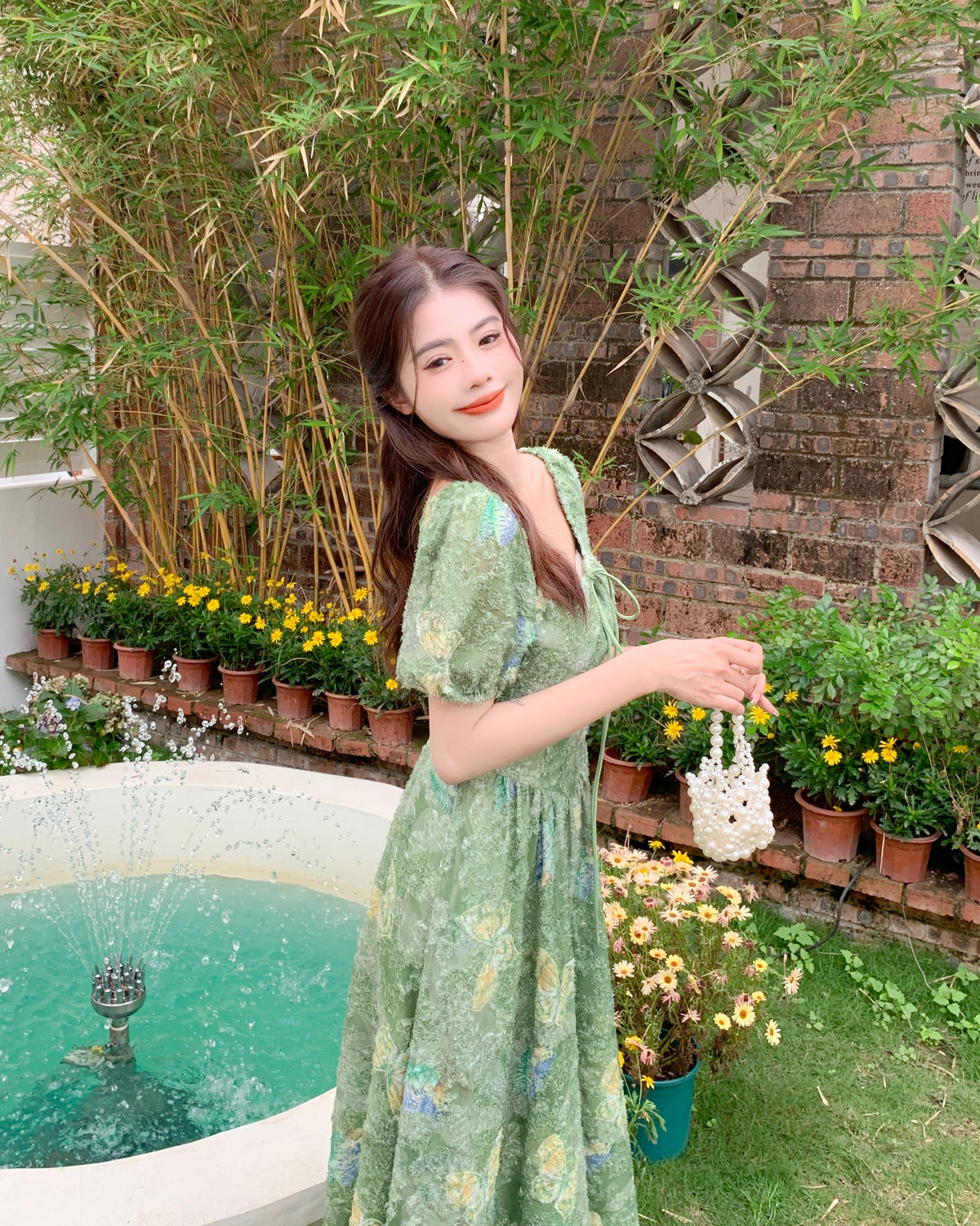 French Countryside Puff Sleeve Midi
